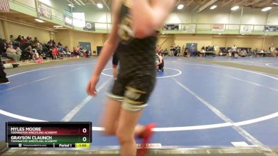 65 lbs Cons. Semi - Grayson Claunch, Terminator Wrestling Academy vs Myles Moore, Terminator Wrestling Academy