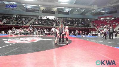 58 lbs Consi Of 8 #1 - Titan Moore, Skiatook Youth Wrestling vs Deion Berna, Wagoner Takedown Club