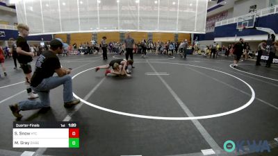 76 lbs Quarterfinal - Slayde Snow, Hinton Takedown Club vs Maximus Gray, Division Bell Wrestling