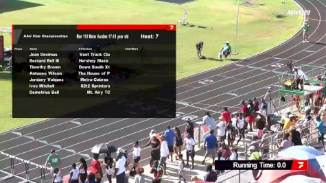 Youth Boys' 110m Hurdles, Prelims 7 - Age 17-18