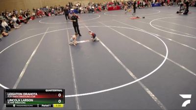 43-46 lbs Quarterfinal - Leighton Drahota, Flat Earth Wrestling Club vs Lincoln Larson, Blaine Wrestling