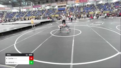 46 lbs Semifinal - Kane Carter, Steel City Reloaded vs Sawyer Uhland, Valley Bad Boys