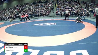 1A 138 lbs 3rd Place Match - Joshua Wheeler, Monticello vs Cameron Atkin, Panguitch