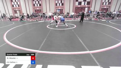 145 lbs Quarterfinal - Benjamin Weader, Va vs Brady Collins, Pa