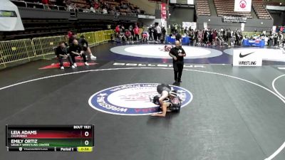 127 lbs Quarterfinal - Leia Adams, California vs Emily Ortiz, Legacy Wrestling Center