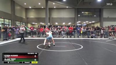 85 lbs Champ. Round 1 - Kysen Hughes, Ark City vs Blake Tripp, Ellsworth Kids