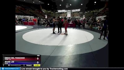 160 lbs Round 2 (16 Team) - Diego Del Manzano, TCWA vs River Lee, BAWA