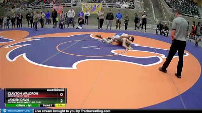 138 lbs Quarterfinal - Clayton Waldron, Deschutes Mat Club vs Jayden Davis, Cottage Grove Wrestling Club