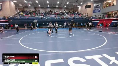 138 lbs Champ. Round 1 - Anna Vogt, Conroe Woodlands College Park vs Rdiat Abiey, Allen