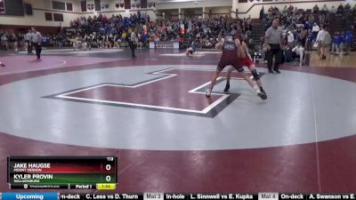 113 lbs Quarterfinal - Jake Haugse, Mount Vernon vs Kyler Provin, Williamsburg