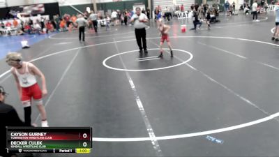 64 lbs Cons. Round 2 - Decker Culek, Kimball Wrestling Club vs Cayson Gurney, Torrington Wrestling Club