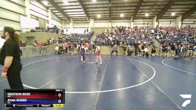 74 lbs Cons. Round 1 - Grayson Boss, WY vs Ryan Nored, CA