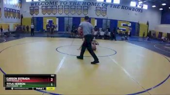 132 lbs Round 2 (8 Team) - Titus Herron, Palm Harbor vs Carson Estrada, Team Osceola