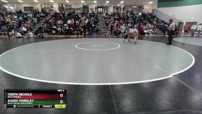 138 lbs Cons. Round 5 - Kaden Markley, Blue Valley Southwest vs Taryn Nichols, BullTrained