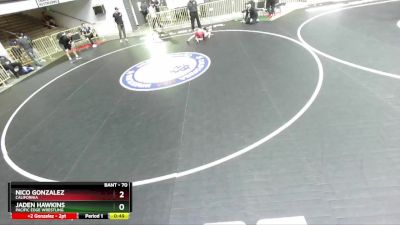 70 lbs Cons. Round 2 - Nico Gonzalez, California vs Jaden Hawkins, Pacific Edge Wrestling