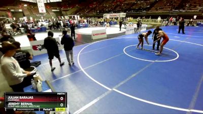 92 lbs Semifinal - Jeremy Bernal, Clovis High School Wrestling vs Julian Barajas, California