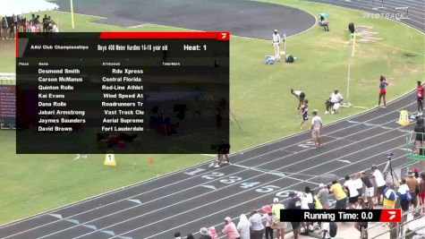 Youth Boys' 400m Hurdles, Finals 1 - Age 15-16