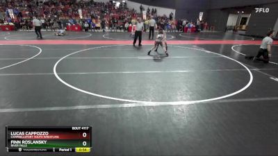 100 lbs Champ. Round 1 - Finn Roslansky, River Falls vs Lucas Cappozzo, Campbellsport Youth Wrestling