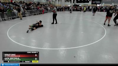 100 lbs Cons. Round 4 - Violet Diaz, Big Game Wrestling Club vs Katie Biscoglia, Ubasa Wrestling Academy