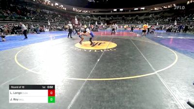 75 lbs Round Of 16 - Luke Longo, Clearview vs Jason Roy, Williamstown Braves