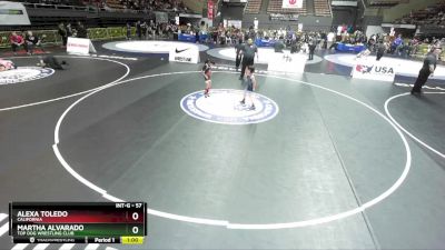 57 lbs Quarterfinal - Alexa Toledo, California vs Martha Alvarado, Top Dog Wrestling Club