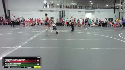 120 lbs Round 1 (8 Team) - Mason Arborio, South Side WC Blue vs Firdavs Ahmadzoda, BTS