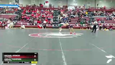 141 lbs Quarterfinal - Michael Atencio, CSU-Pueblo vs Kieran Thompson, Adams State