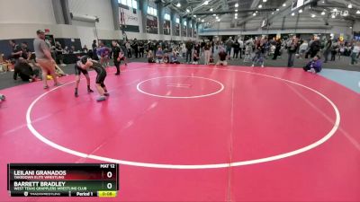 92 lbs 2nd Place Match - Barrett Bradley, West Texas Grapplers Wrestling Club vs Leilani Granados, Takedown Elite Wrestling