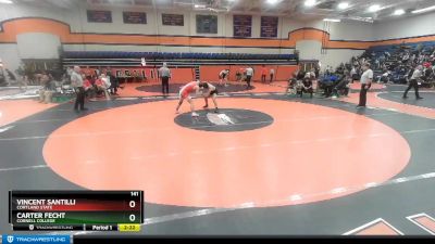 141 lbs Cons. Round 2 - Vincent Santilli, Cortland State vs Carter Fecht, Cornell College