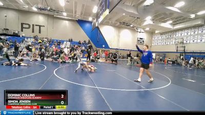 56-59 lbs Round 1 - Dominic Collins, Sanderson Wrestling Academy vs Simon Jensen, Champions Wrestling Club