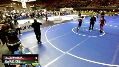 61 lbs Semifinal - Tallon Chambers, Livermore Elite Wrestling Club vs Salvador Ardon, Camarillo High School Wrestling