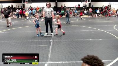 55 lbs Quarterfinal - Philip Price, JET Wrestling Club vs Gavin Nix, Team Tiger