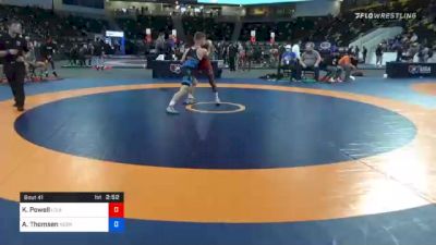 60 kg Quarterfinal - KeVon Powell, Louisiana vs Alex Thomsen, Nebraska Wrestling Training Center