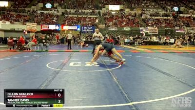 AA - 160 lbs Quarterfinal - Dillon Gunlock, Missoula Hellgate vs Tanner Davis, Missoula Big Sky / Loyola Sacred Heart