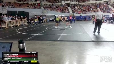 D4-285 lbs 1st Place Match - Elias Espinoza, San Pasqual Valley Hs vs Gabriel Gatewood, Miami