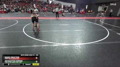 135 lbs Semifinal - Remington Kipper, Lancaster Wrestling Club vs Wade Proctor, Omro Youth Wrestling