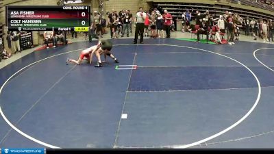 87 lbs Cons. Round 4 - Asa Fisher, Longhorn Wrestling Club vs Colt Hanssen, Wasatch Wrestling Club