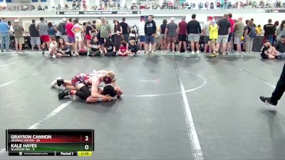 100 lbs Quarterfinals (8 Team) - Kale Hayes, Glasgow WA vs Grayson Cannon, Georgia United