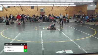 I 95 lbs Semifinal - Bentley Elliott, Milford vs Dakota Sandy, Clarks Summit