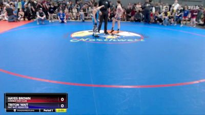 84 lbs Quarterfinal - Hayes Brown, Cowboy Mat Club vs Triton Wait, Mat Rats Rebooted