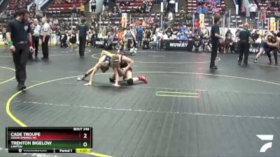 95 lbs Cons. Round 3 - Cade Troupe, Cedar Springs WC vs Trenton Bigelow, Lawton