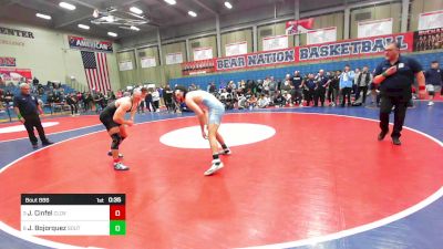 172 lbs 3rd Place - Jackson Cinfel, Clovis North vs Junior Bojorquez, South