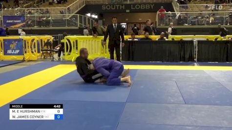 MARK E HURSHMAN vs WILLIAM JAMES COYNER 2024 Pan Jiu Jitsu IBJJF Championship