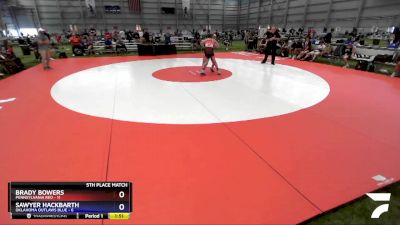 120 lbs Placement Matches (8 Team) - Brady Bowers, Pennsylvania Red vs Sawyer Hackbarth, Oklahoma Outlaws Blue