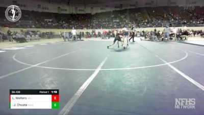 3A-106 lbs Cons. Round 1 - Justin Choate, MARLOW vs Lane Walters, SALINA