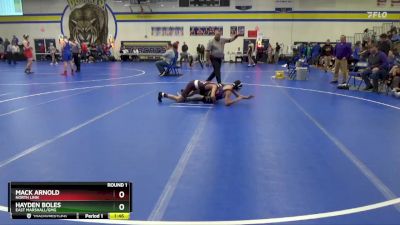 JV-1 lbs Round 1 - Mack Arnold, North Linn vs Hayden Boles, East Marshall/GMG