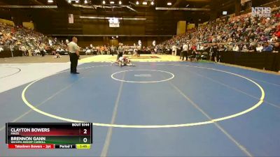 5A-150 lbs Quarterfinal - Brennon Gann, Wichita-Bishop Carroll vs Clayton Bowers, Maize