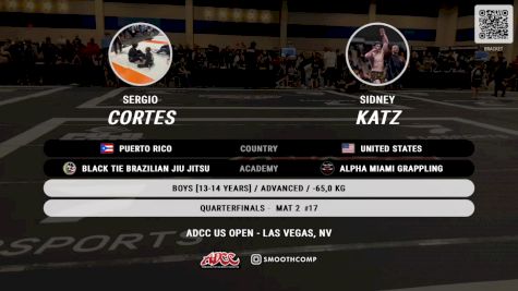 Sergio Cortes vs Sidney Katz 2024 ADCC Las Vegas Open