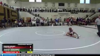 106 lbs Quarterfinals (8 Team) - Mason Moody, Locust Grove vs Marvin Hernandez, Woodland, Cartersville