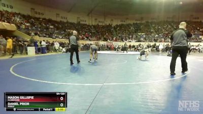 5A-120 lbs Quarterfinal - Daniel Prior, Noble vs Mason Gillispie, Claremore